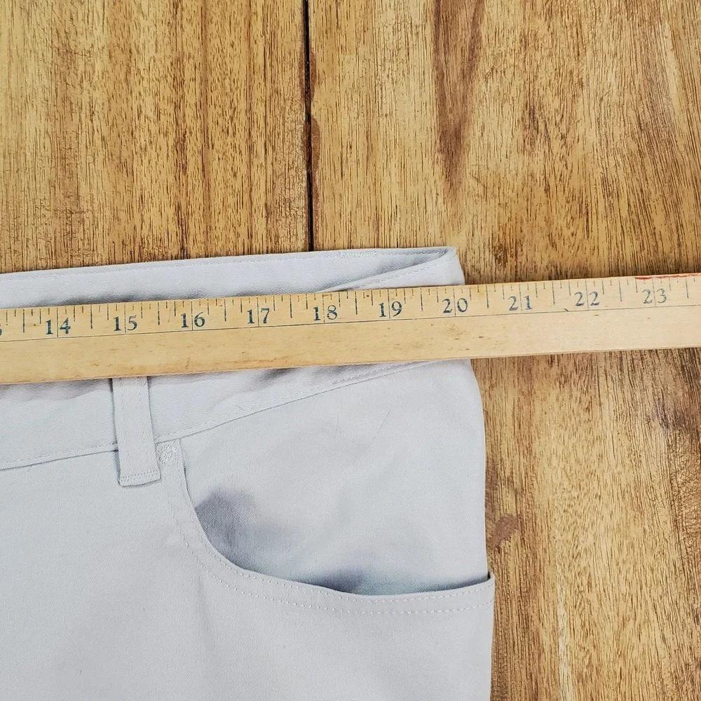 Peter Millar Pants Men 40/32 Light Gray Crown Sport Performance 5-Pocket EB66